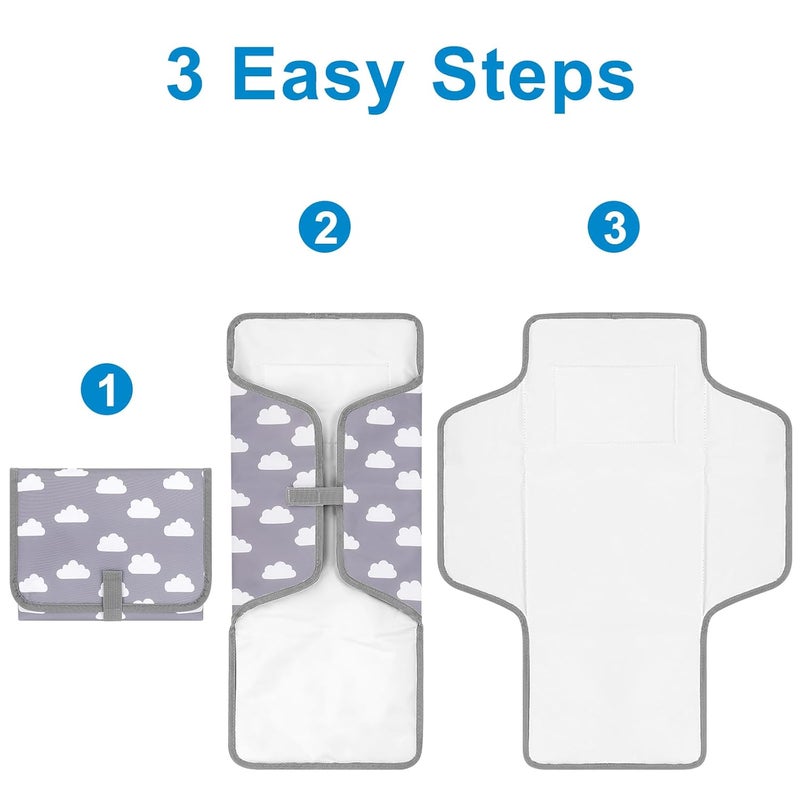 accmor Portable Diaper Changing Pad, Waterproof Baby Changing Mat, Foldable Travel Diaper Changing Pads for Baby - Image 5